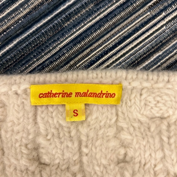 Catherine Malandrino Baby Alpaca Knit Bolero Shrug Chunky Sweater Size US S - Picture 7 of 9